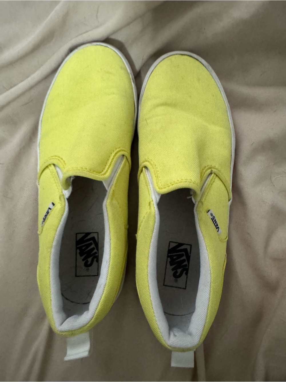 Vans Kids Slip-On Sneakers in Yellow Canvas